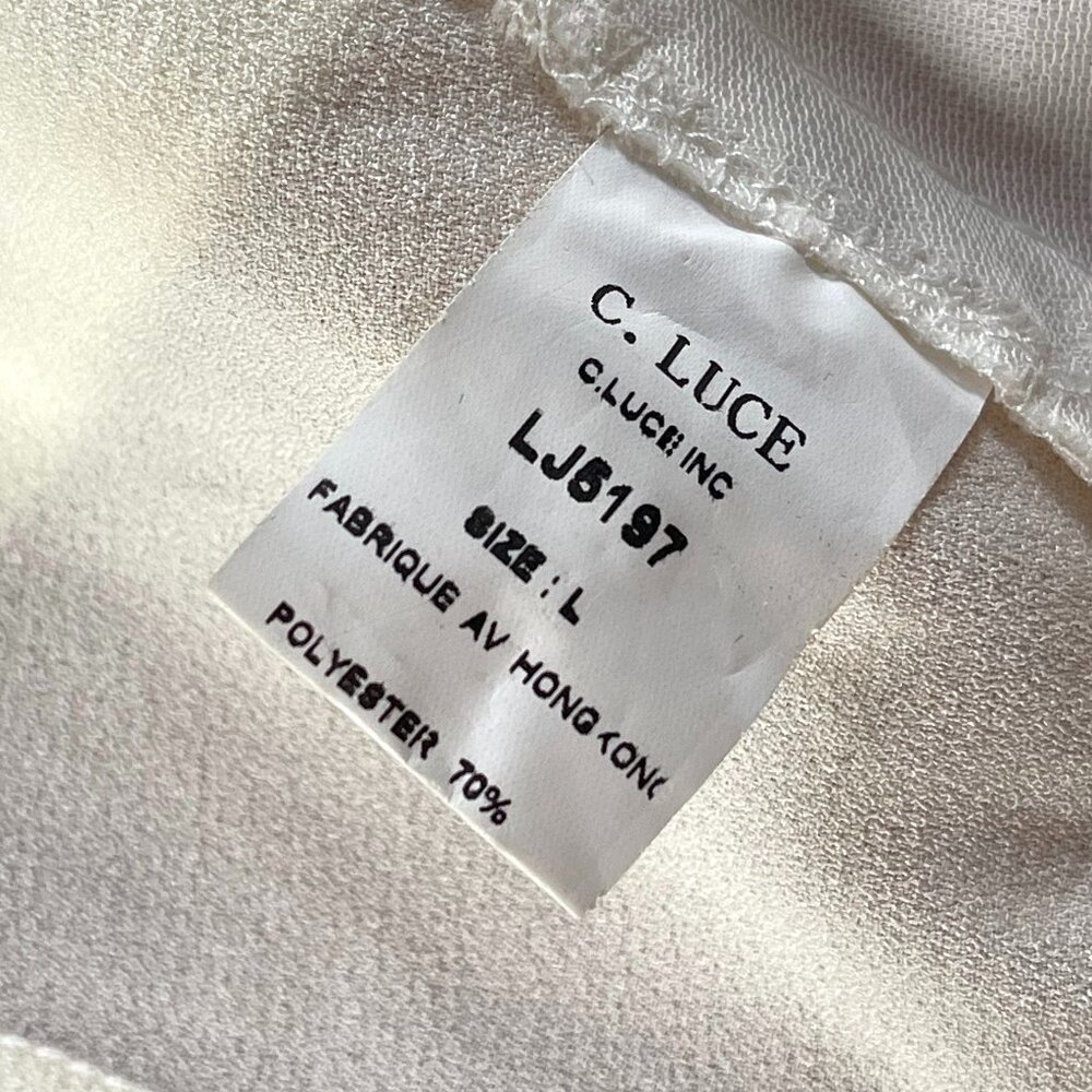 NEW C.Luce Bone White Zipper Vest in Women's Large - Picture 7 of 8
